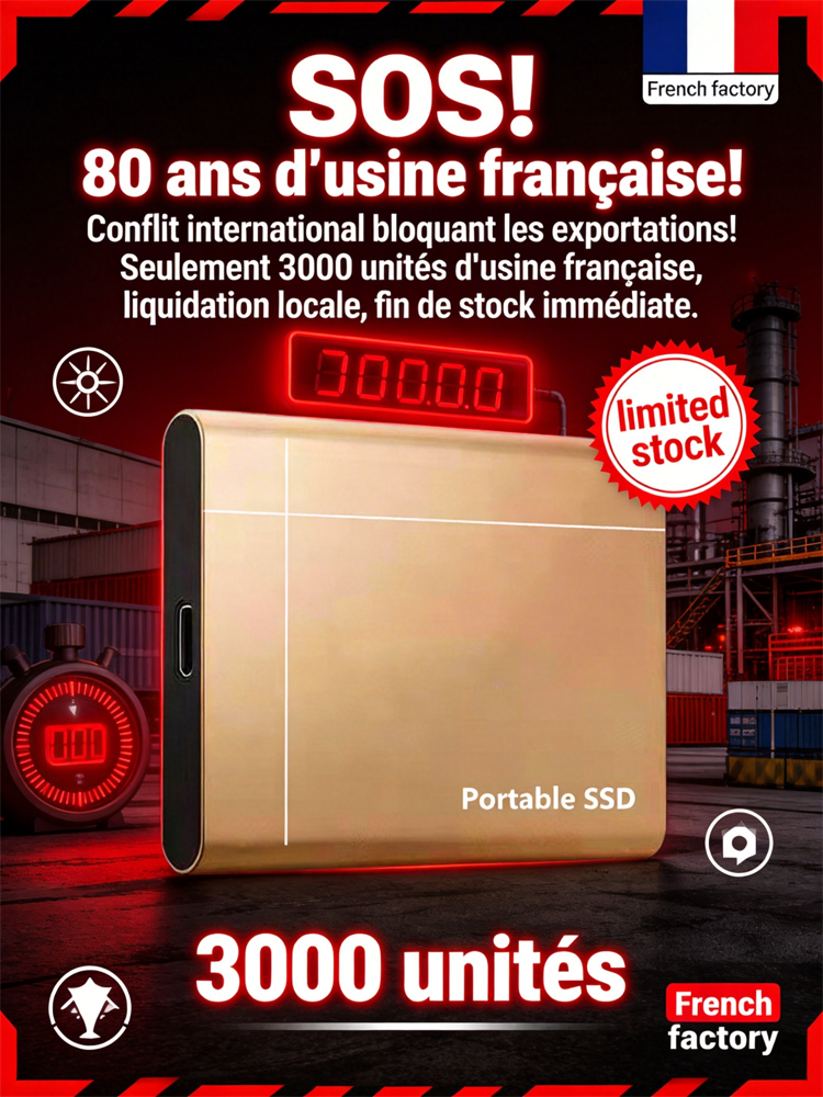 [Fini l'Abonnement Cloud] Disque Dur SSD Externe 32To | Vitesse 4000 Mo/s | Compatible PC Mac iPad | Étanche et Antichoc IP54 💾🚀