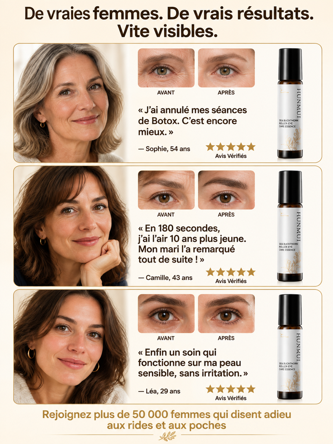 ❄️👁️ Sérum Yeux Anti-Âge | Embout Métal Décongestionnant | Huile de Ricin Active | Anti-Cernes Puissant | Efficacité Prouvée ✨