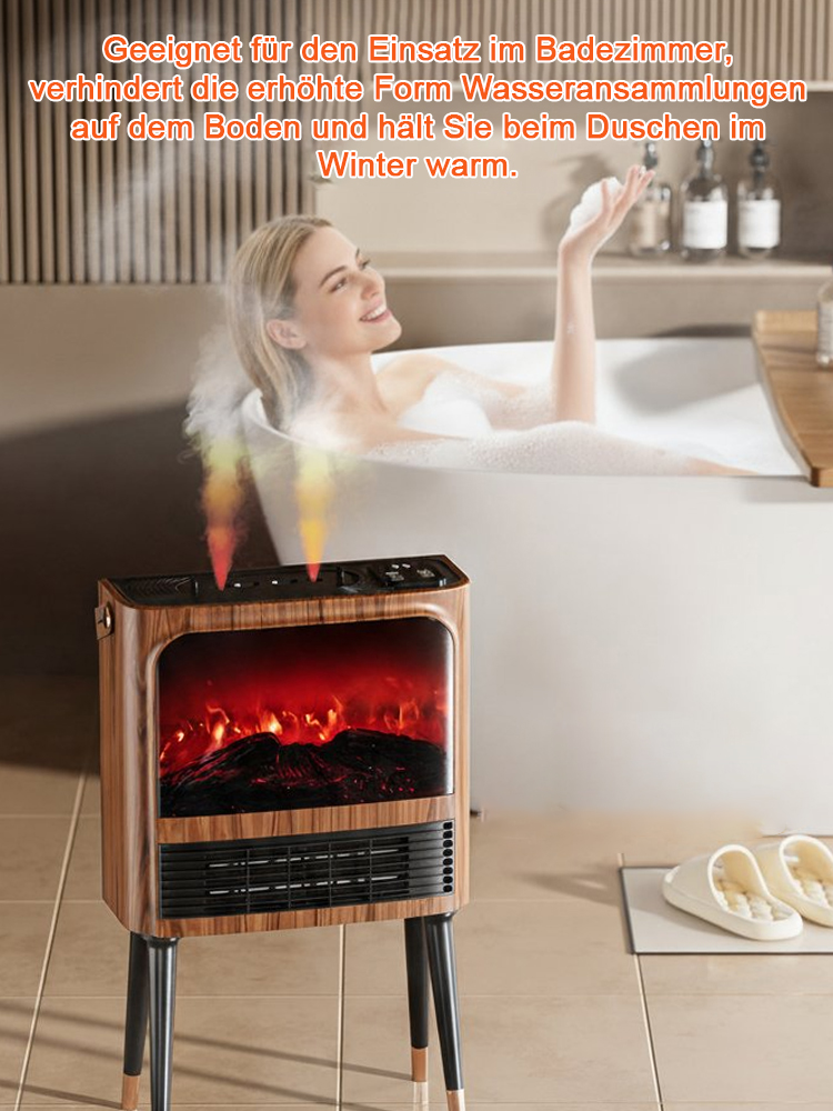 【 🔥wärmer als eine Klimaanlage und energieeffizienter als eine Fußbodenheizung】5D-Simulation Flammen Energiesparender Heizlüfter⚡Nur 1 kWh in sieben Tagen