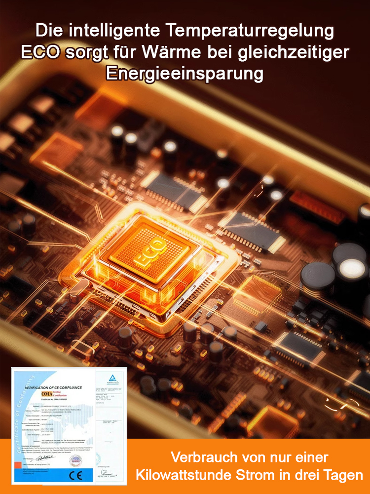 【 🔥wärmer als eine Klimaanlage und energieeffizienter als eine Fußbodenheizung】5D-Simulation Flammen Energiesparender Heizlüfter⚡Nur 1 kWh in sieben Tagen