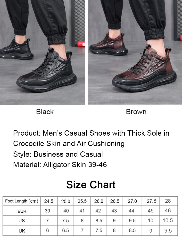 [Japanese Craftsmanship Heritage] Men’s Casual Shoes M ade of Imported Siamese Crocodile Skin