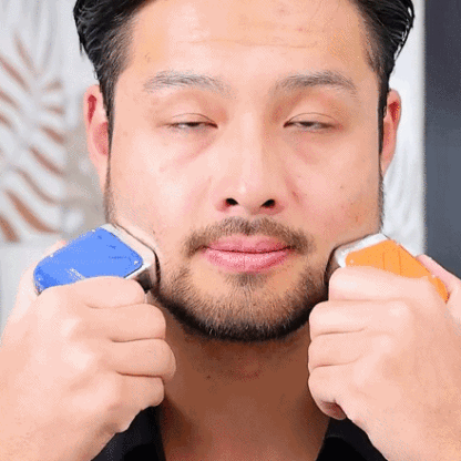 Rotary double ring electric shaver
