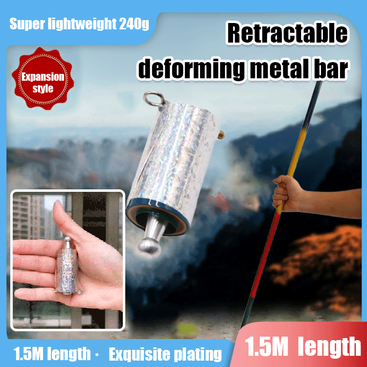 Telescopic deformation metal rod