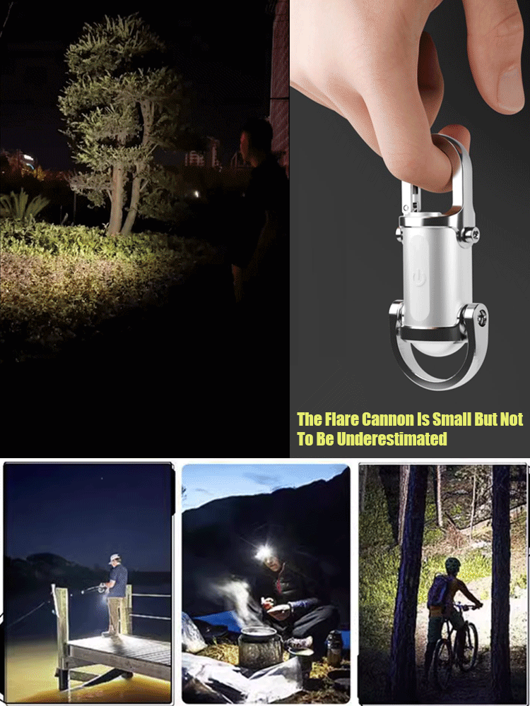 [Ultra-Bright] Keychain Flashlight [2-in-1 Bright Light & Power Bank]