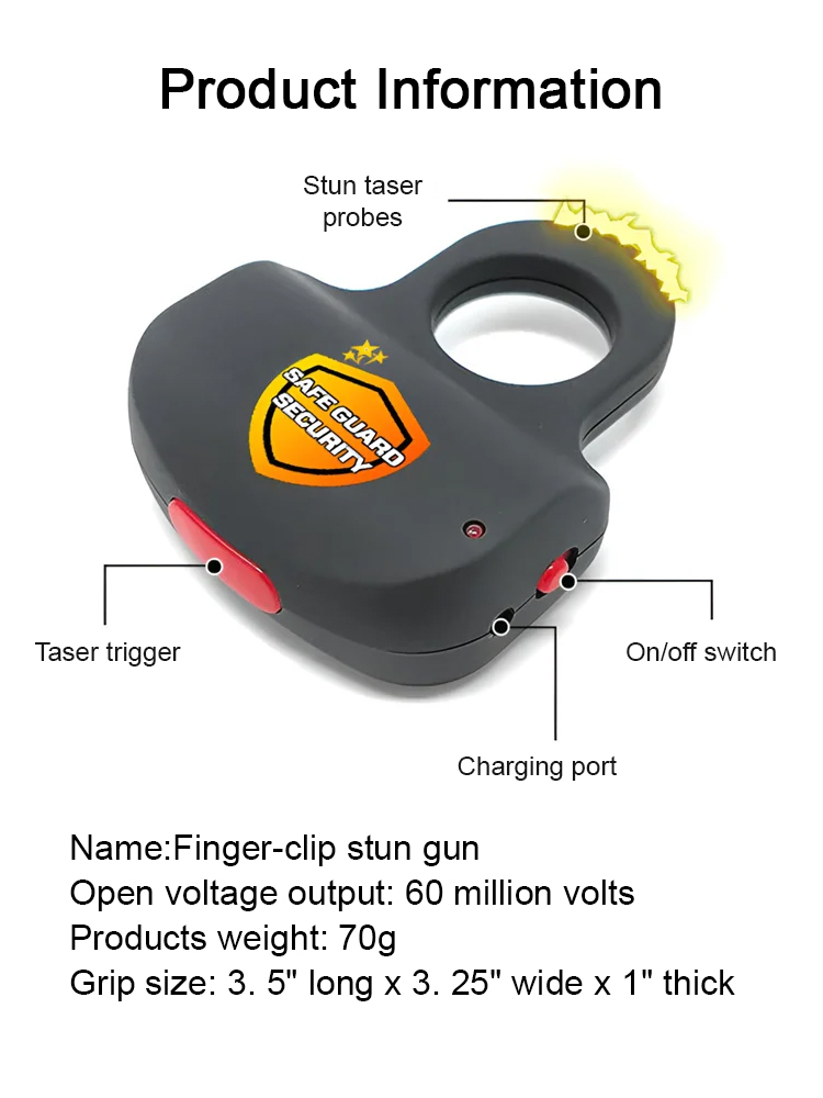 Finger key chain stun gun