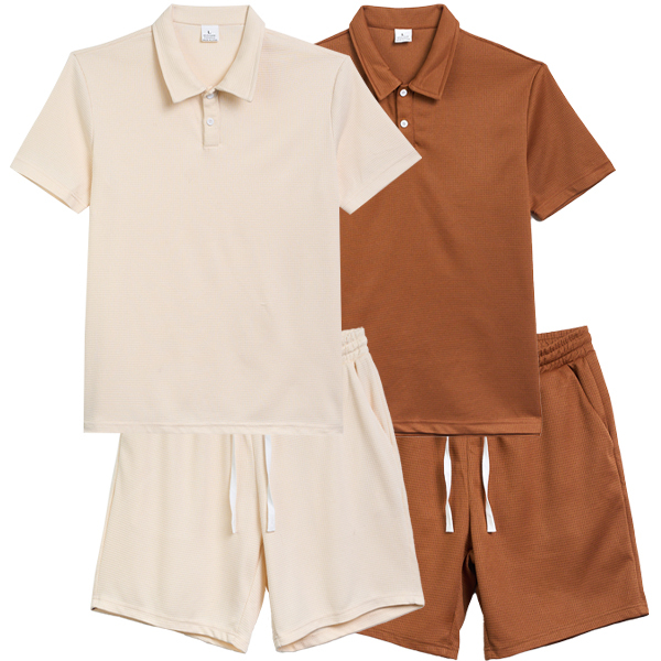 ELENCOCO Men's Summer Short Sleeve Shorts Athletic Casual Suit for Versatile Activities Outdoorfun,Fathers Day Gift Men's 2 Piece Set