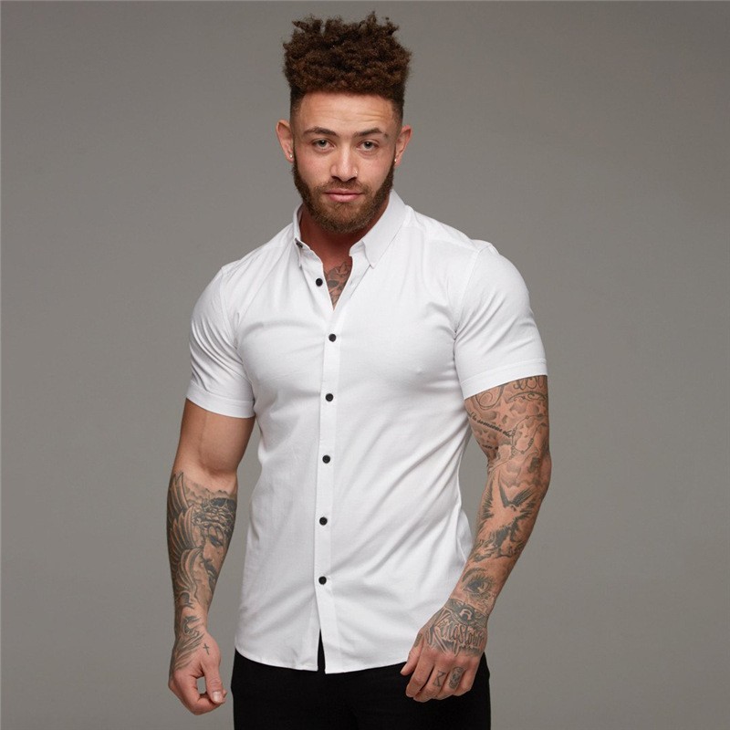 Elencoco Body-Sculpting Stretch Short-Sleeve Shirt Top Basic Outdoorfun,Father's Day Gift