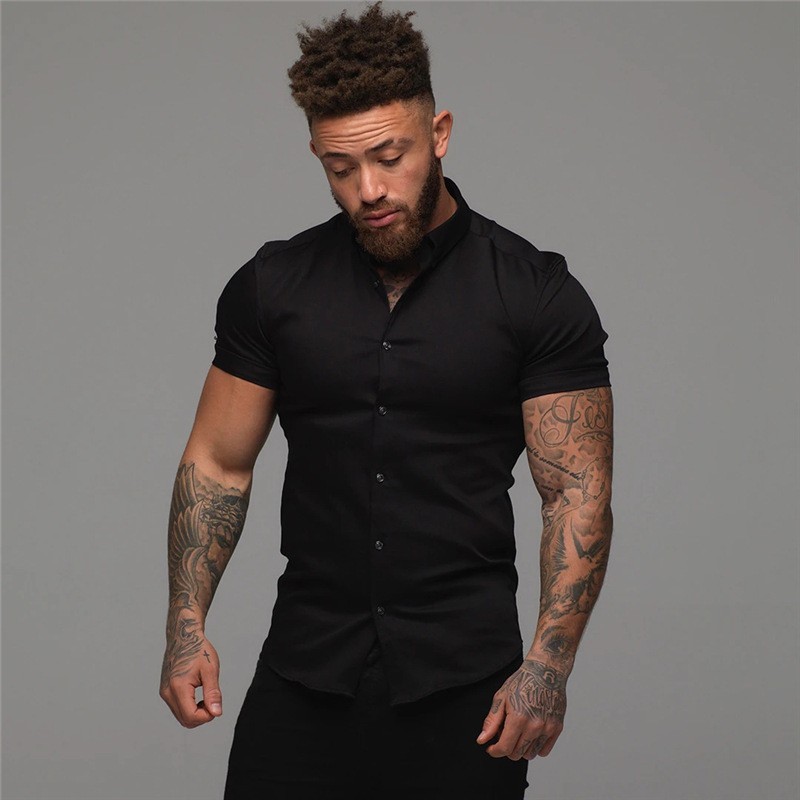 Elencoco Body-Sculpting Stretch Short-Sleeve Shirt Top Basic Outdoorfun,Father's Day Gift