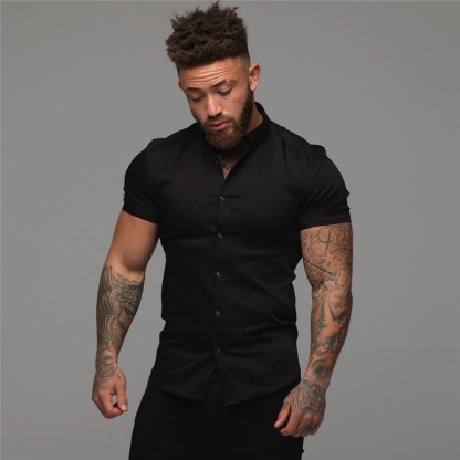 Elencoco Body-Sculpting Stretch Short-Sleeve Shirt Top Basic Outdoorfun,Father's Day Gift