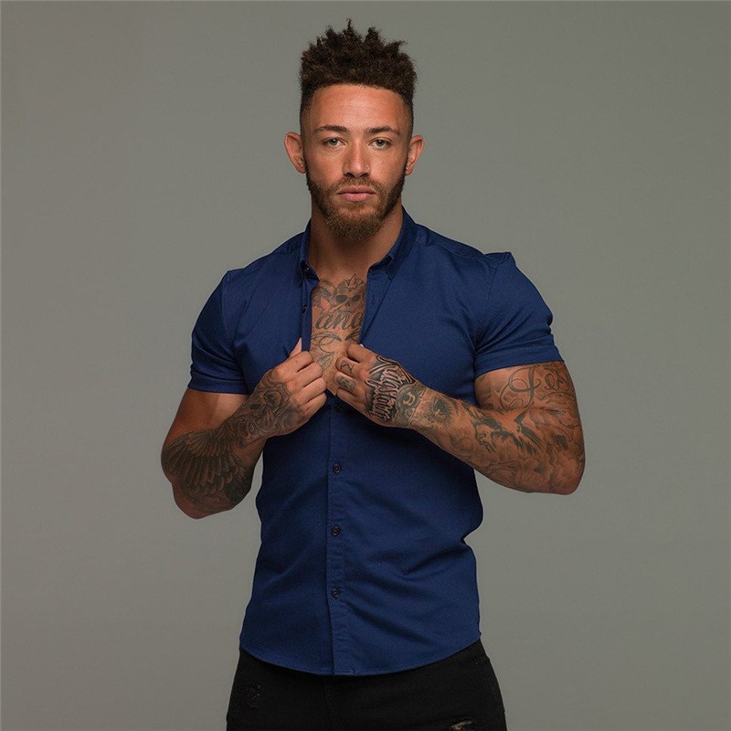 Elencoco Body-Sculpting Stretch Short-Sleeve Shirt Top Basic Outdoorfun,Father's Day Gift