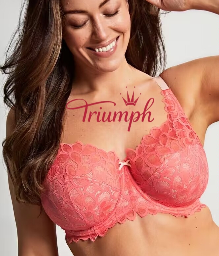 Triumph - (3 vnt) Išsiuvinėti nėriniai Full Cup liemenėlė