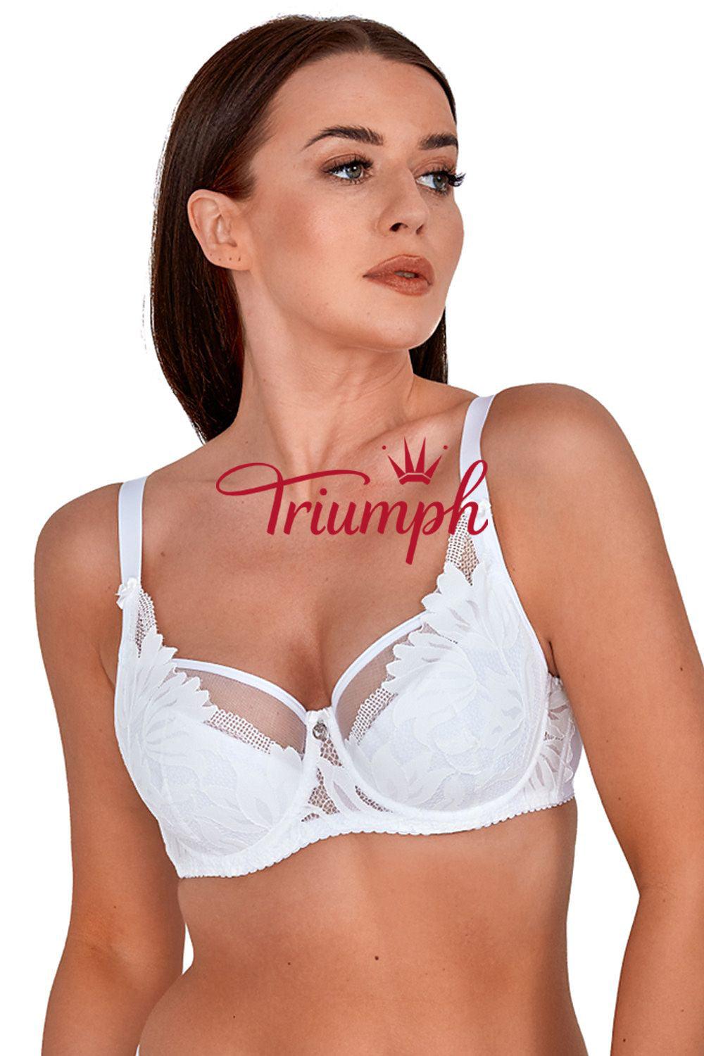 Triumph - [4 kosi] Modrček iz čipke s cvetnimi listi