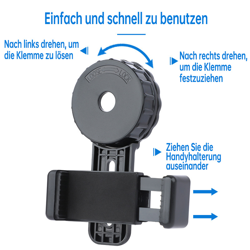 Handyhalterung für Fotografie (Universell, passend für Außendurchmesser von 28–48 mm)