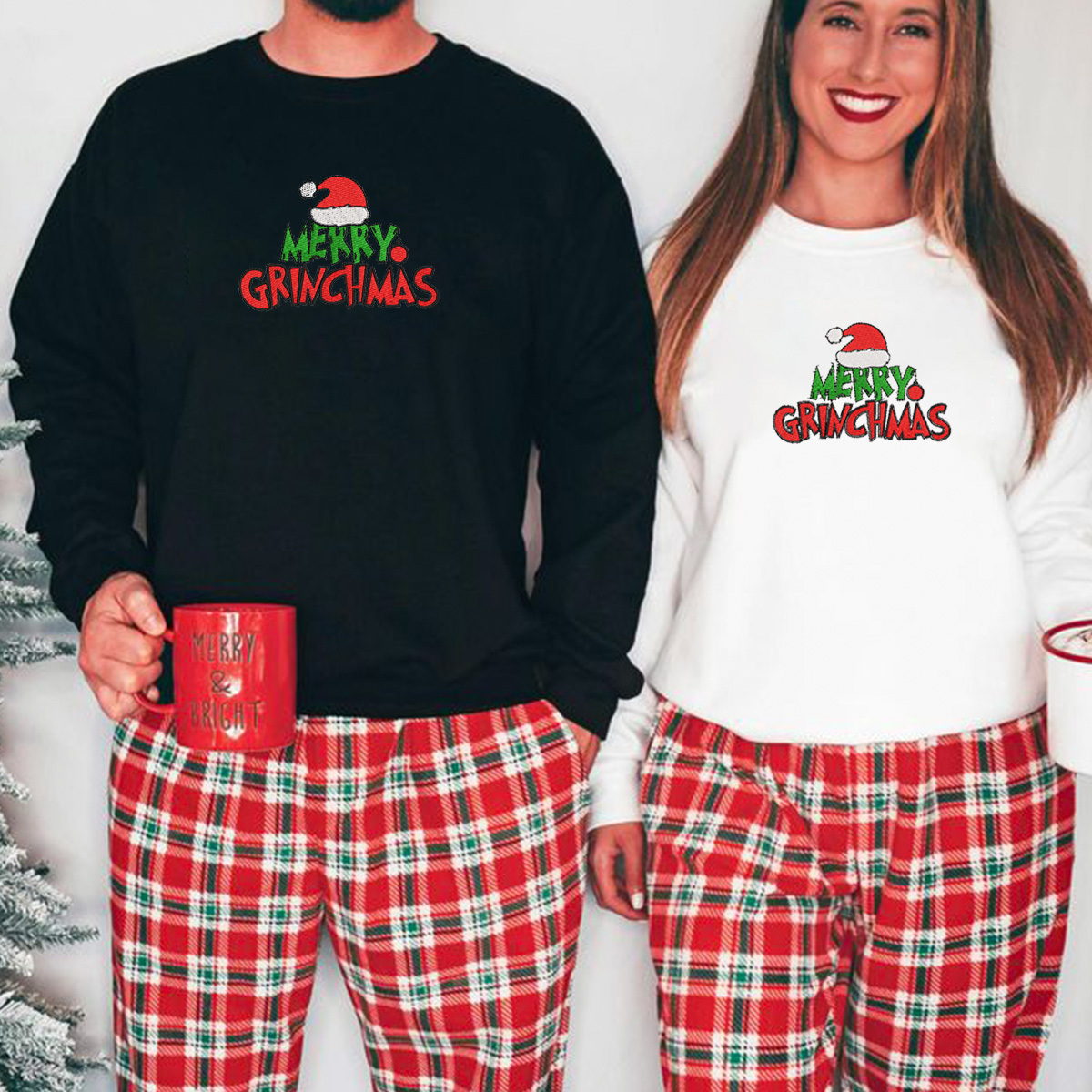 Santa Hat Embroidered Knit | Embroidered Knit | Holiday Clothing | Christmas Sweaters | Christmas Sweatshirts