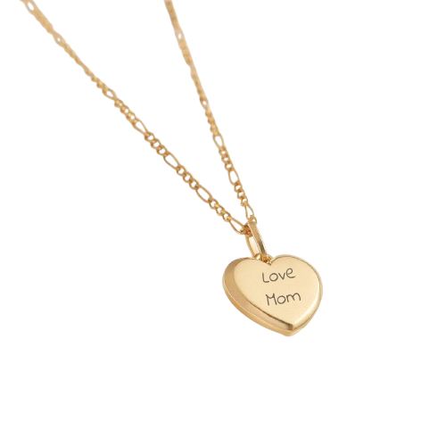 “Mother's Day Heart Best Seller! Love Forever] Gold Pendant - Engraved with Mom's Name, Eternal Gift”