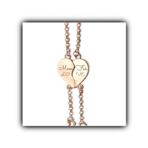 “Custom Heart Charm Bracelet for Mom - Sterling Silver Mother's Day Gift with Free Engraving | Eternal Jewelry in Honor of Love”