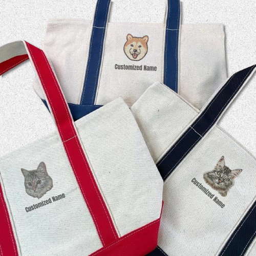 "Custom Embroidered Tote Bag - Personalized Holiday Gift for Women, Christmas/Mom/BFF