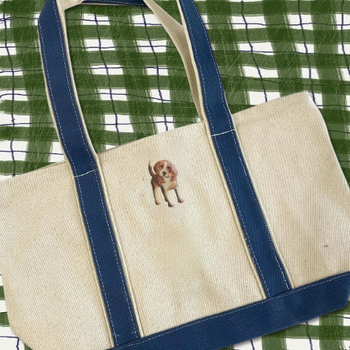 "Custom Embroidered Tote Bag - Personalized Holiday Gift for Women, Christmas/Mom/BFF