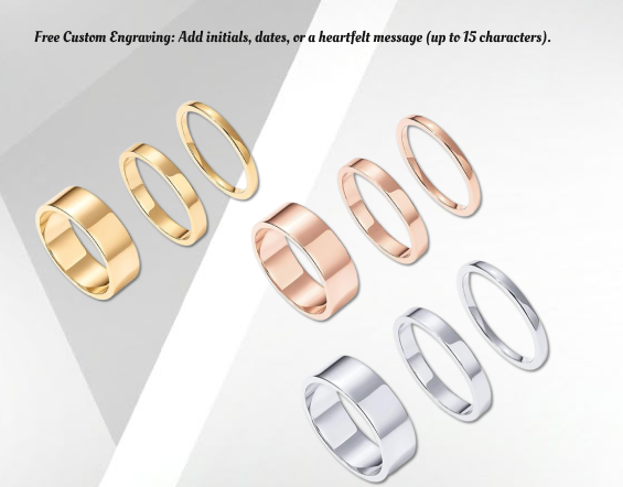 18K Gold Plated 3 Piece Stackable Ring Set for Women - Dainty Adjustable Minimalist Rings | Hypoallergenic Everyday Jewelry Gift for Her, Birthday, Valentine's Day