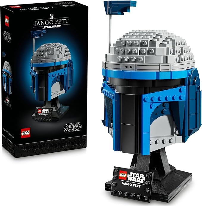 LEGO Star Wars Jango Fett Helmet Mask Model Kit for Adults to Build and Display Collectible Star Wars Home Décor Gift Idea for Classic Star Wars Fans