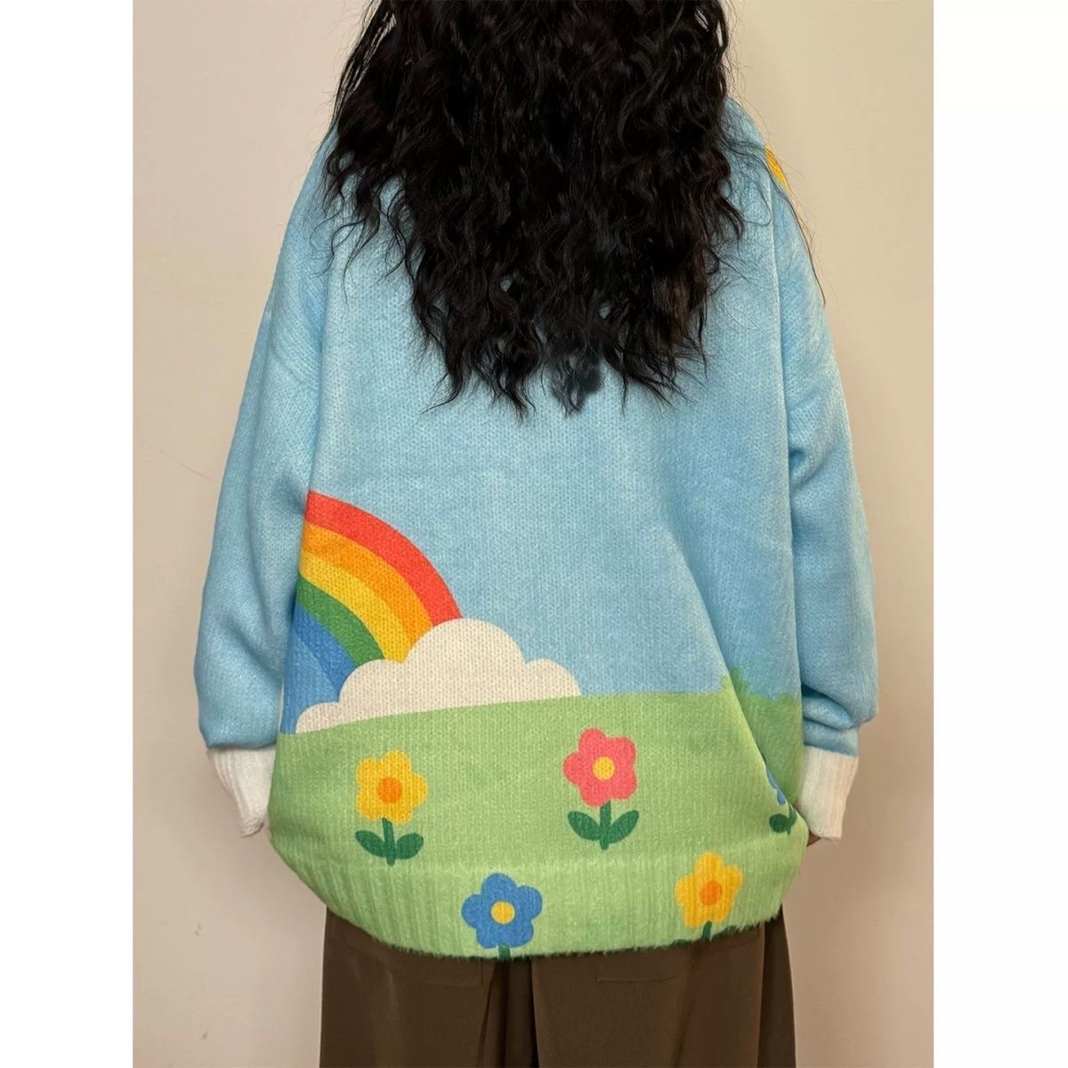 【Sky Blue Kitty Cloud Cardigan】Wear the Sunshine｜Soft, Slimming & Healing  LEDLYY Best Seller｜The Dream Cardigan That Brightens Your Day Instantly ✨ Bright Sky Blue × Playful Kitty × Cloud-Like Softness ✨