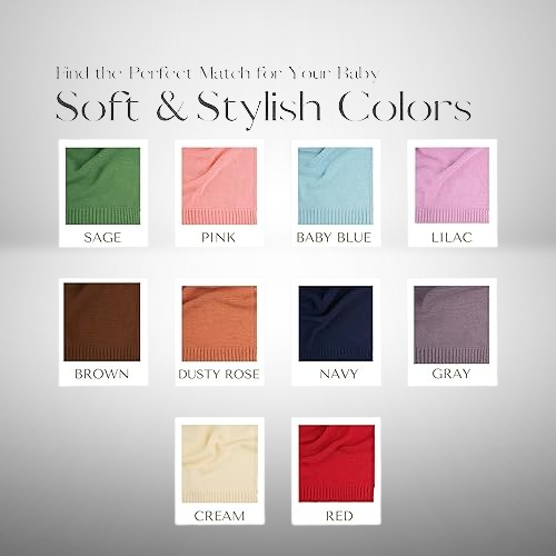 100% Organic Cotton Baby Blanket, Custom Name Design, Perfect for Newborn Baby Shower Gifts