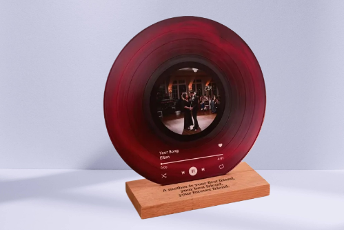 Personalized Vinyl Record Photo Acrylic Song Plaque: Ideal Gifts for Anniversaries, Birthdays, and Christmas