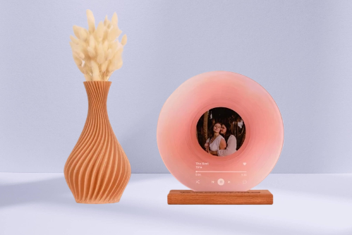 Personalized Vinyl Record Photo Acrylic Song Plaque: Ideal Gifts for Anniversaries, Birthdays, and Christmas