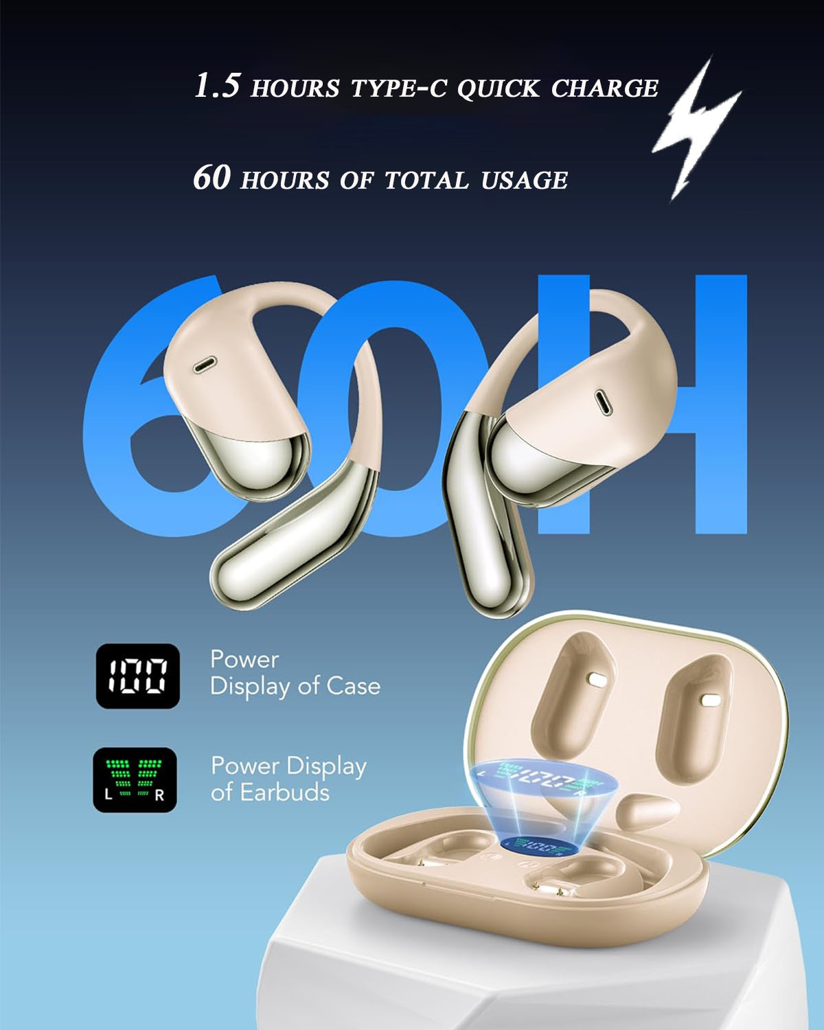AI Translation Earbuds Real Time 3-in-1 functionality with high-definition sound quality 144 Languages & Accents Smart Wireless Headphones For travel, business and work communication Fit iOS & Android