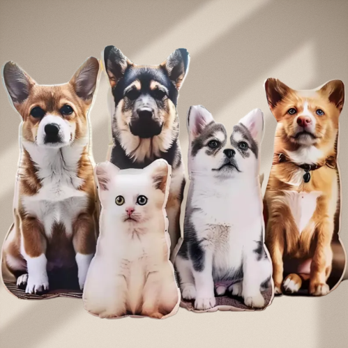 Customizable 3D Photo Pet Shaped Pillow: A Heartfelt Gift for Pet Love