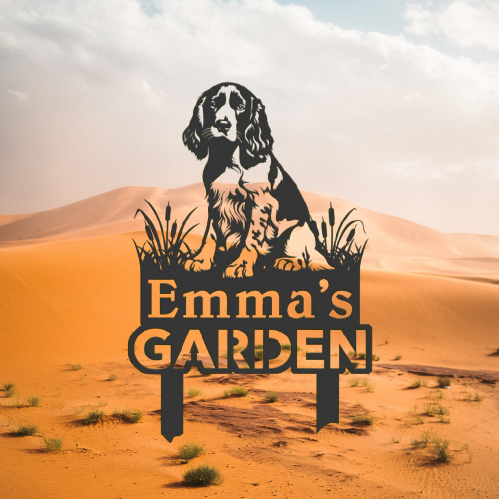 Personalized English Springer Spaniel Metal Garden Sign, Outdoor Yard Decor 详情：Product Details