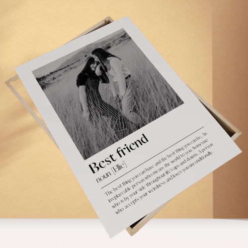 Customizable Best Friend Definition Wall Art Print: The Ideal Gift for Your BFF
