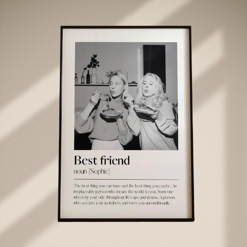 Customizable Best Friend Definition Wall Art Print: The Ideal Gift for