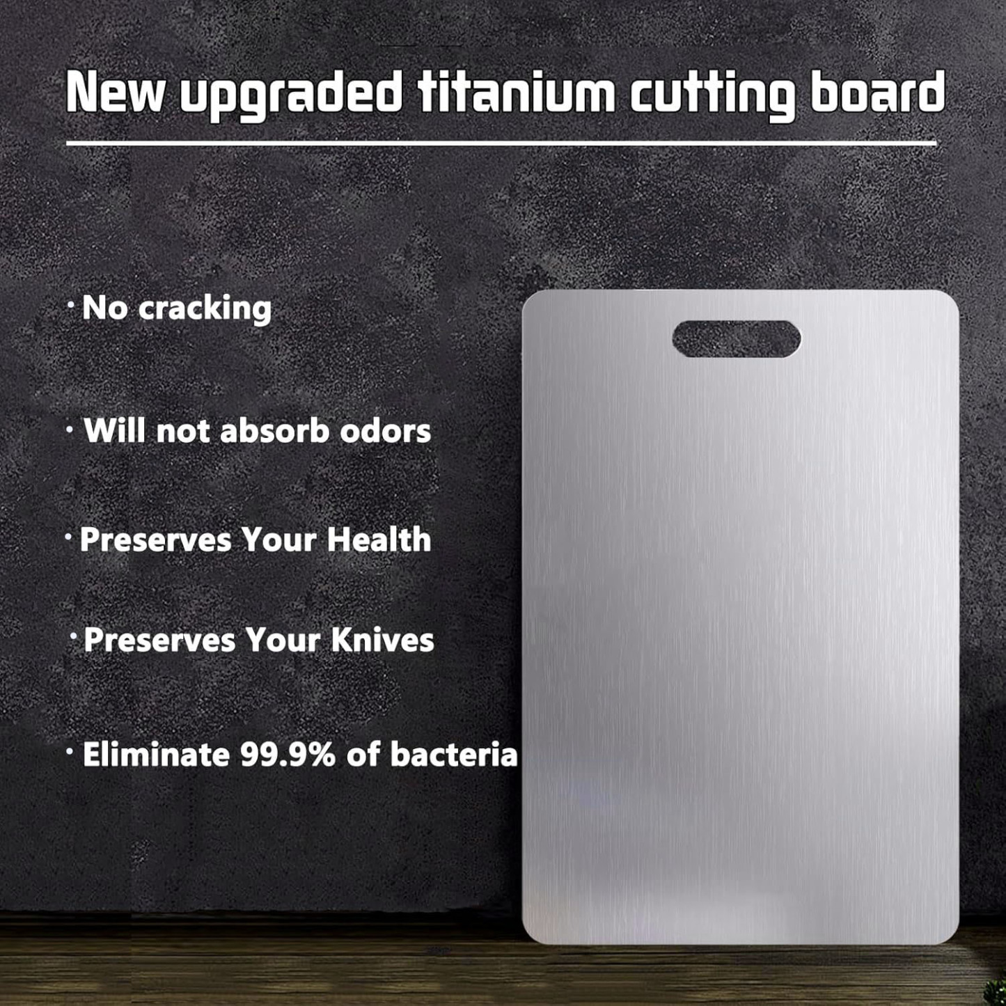 Titanium Cutting Boards For Kitchen 100% Pure Cut Titanium Cutting Board Food Grade Quality Easy To Clean And Will Not Absorb Odors Reversible Charcuterie Board For Kitchen Or Outdoor Camping