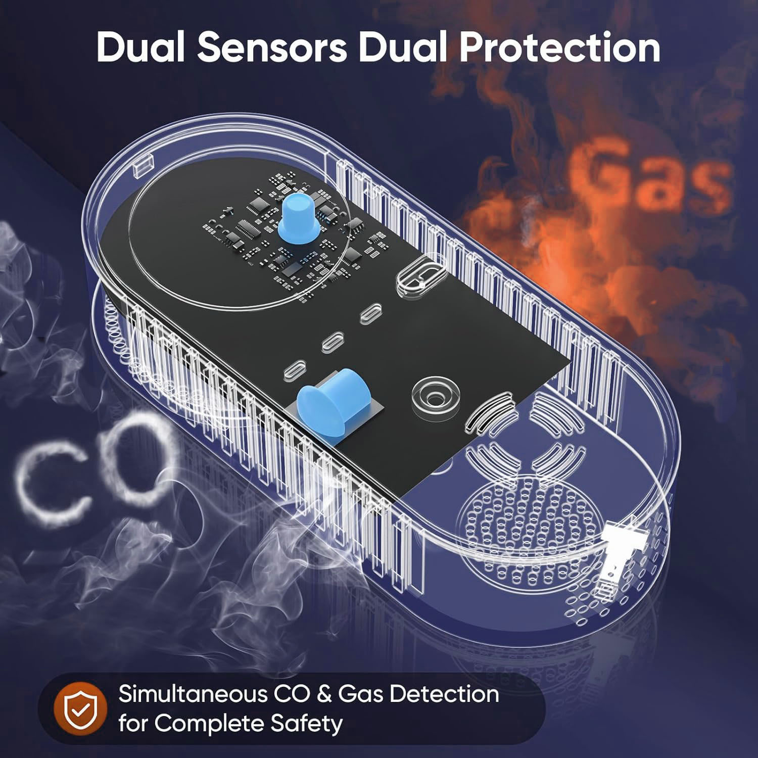 2025 4-in-1 Upgraded Detector Natural Gas Leak Detector Carbon Monoxide Detector Temperature Sensor Humidity Sensor For Home and RV