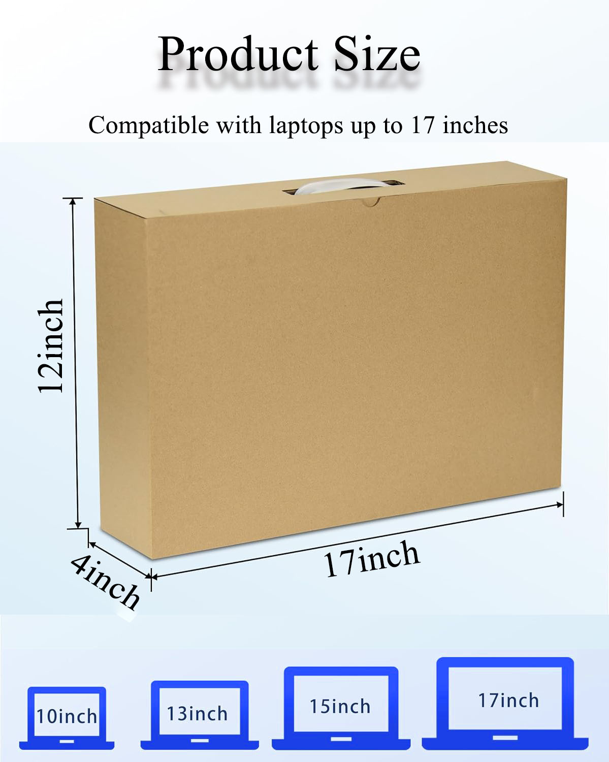 Laptop Shipping Box with Protection Foam for up to 17 Inches Notebook Cardboard Laptop Box for Shipping Secure Mailing Boxes Eco-Friendly 