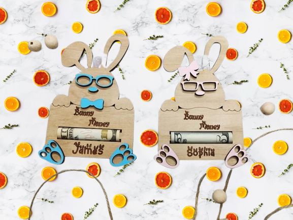  Custom Easter Bunny Money Clip, Unique Easter Gift Idea