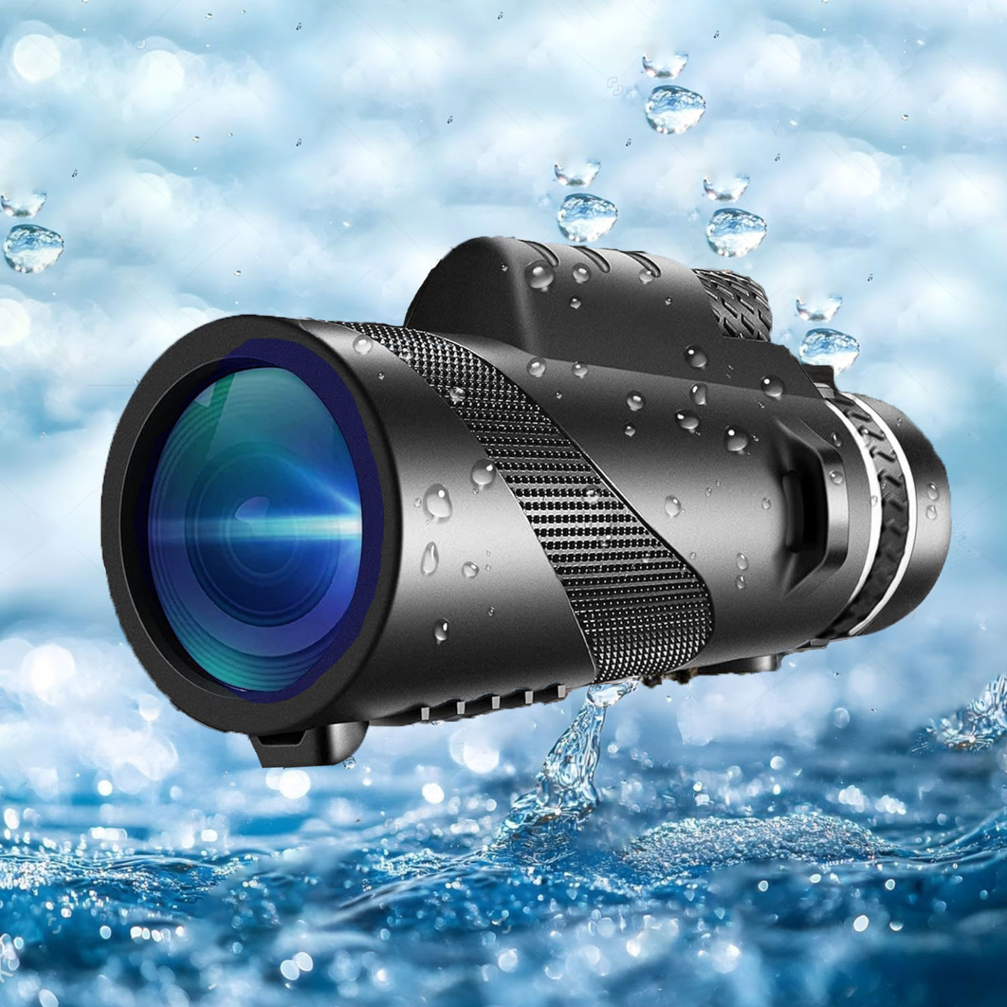 80x100 Monocular-Telescope  telescope for adults high powered Smartphone compatible For Stargazing Wildlife Bird  Travel  Camping  Hiking Anti-slip design