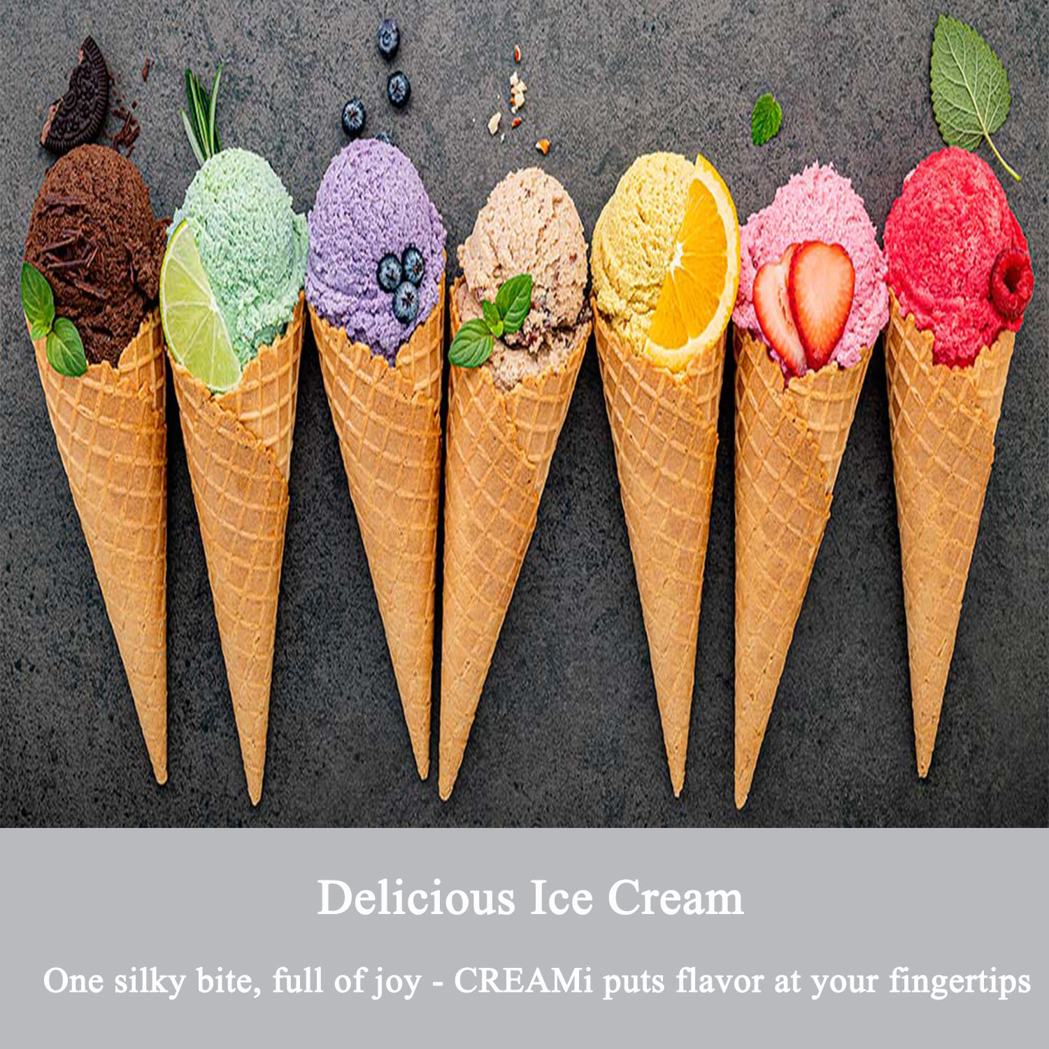 Ice Cream and Soft Serve Maker, Sorbet, Milkshake, Frozen Yogurt Machine, Low Calories Program & More, 13-in-1, Soft Serve Handle, , For Kids & safety, Double Insulated,Silver