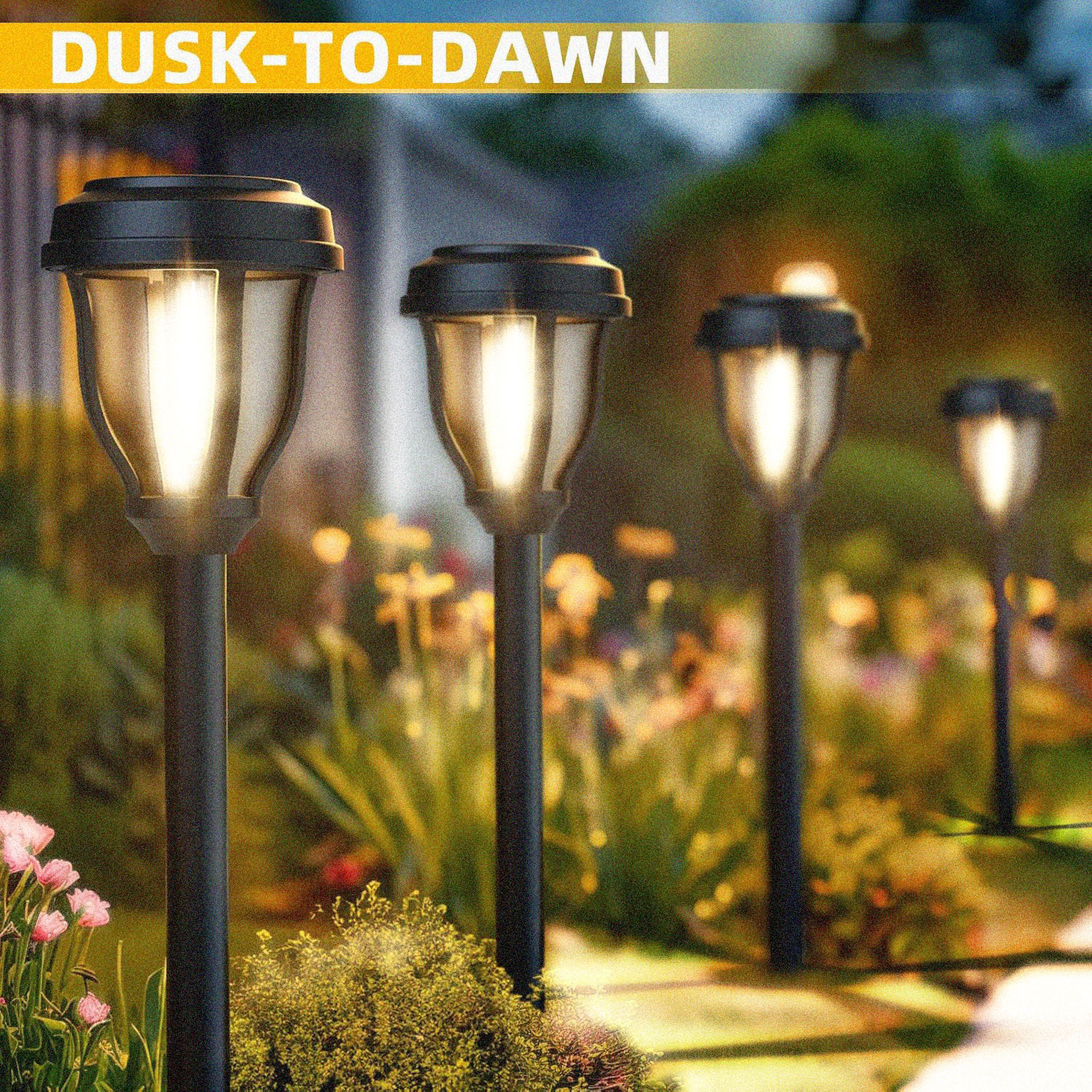 Solar Lights Outdoor Waterproof 12 Pack LED Solar Garden Lights Outdoor Decorations Decor for Yard, Patio, Landscape, Planter, Walkway,Driveway