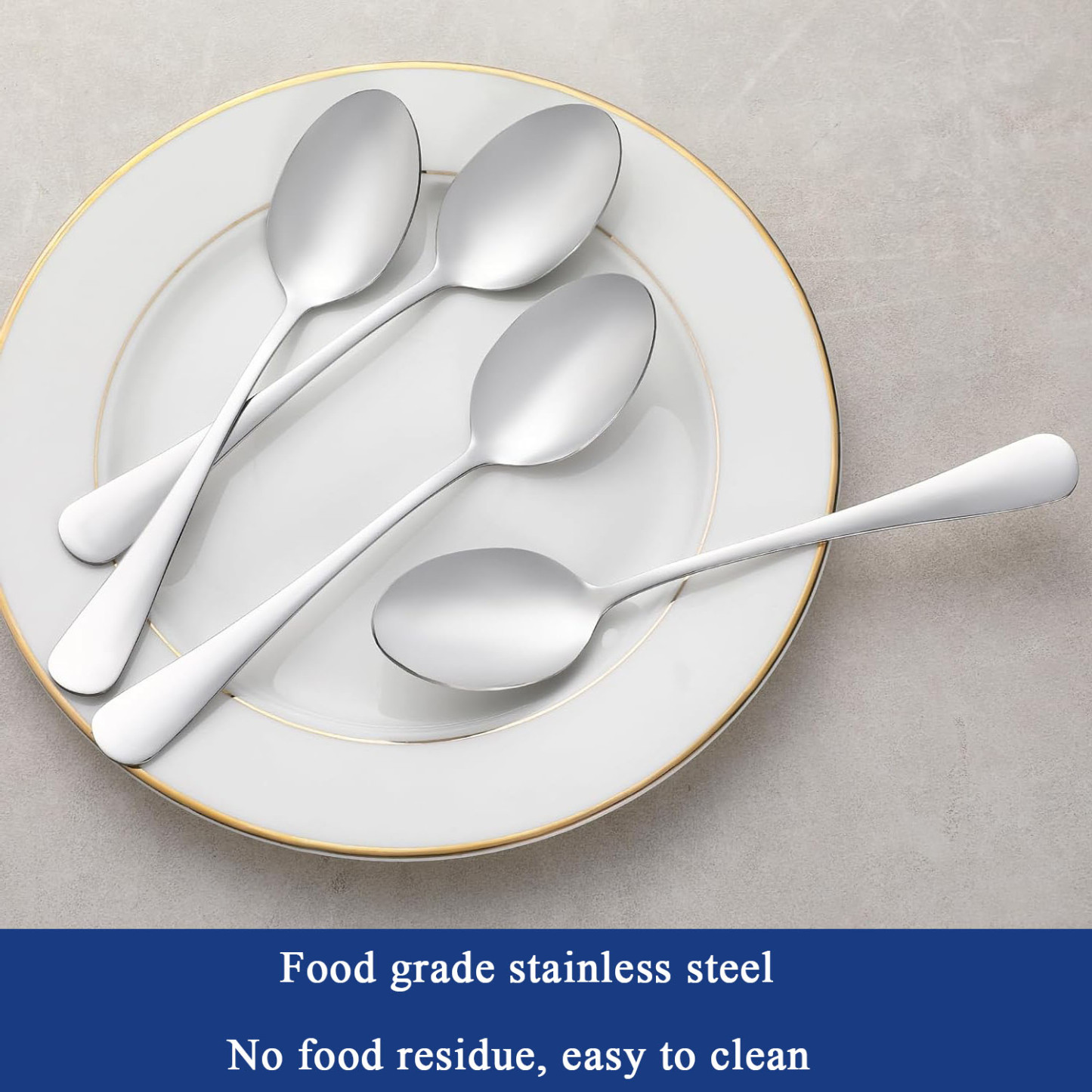 12 Pcs Teaspoons Set, Food-Grade Stainless Steel Spoons Silverware Cutlery Tea Spoons Durable Dessert Spoons Metal Spoon for Home, Kitchen or Restaurant Mirror Polished Dishwasher Safe 6.7 Inch