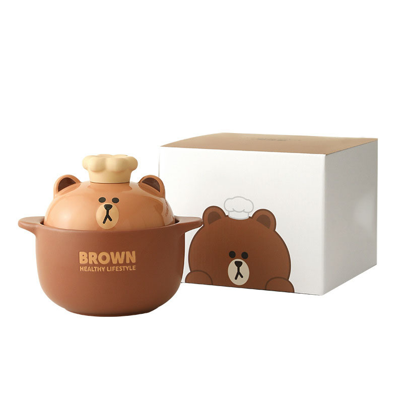 Cute ceramic non-stick cookware as a Mother's Day gift, can be stewed 
