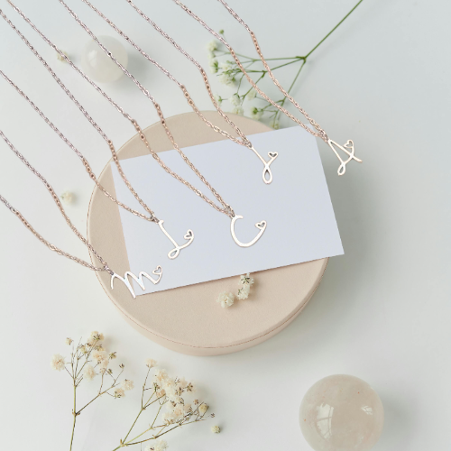 14k Gold Filled Dainty Initial Necklace: Customizable Personalized Monogram for Trendy Women