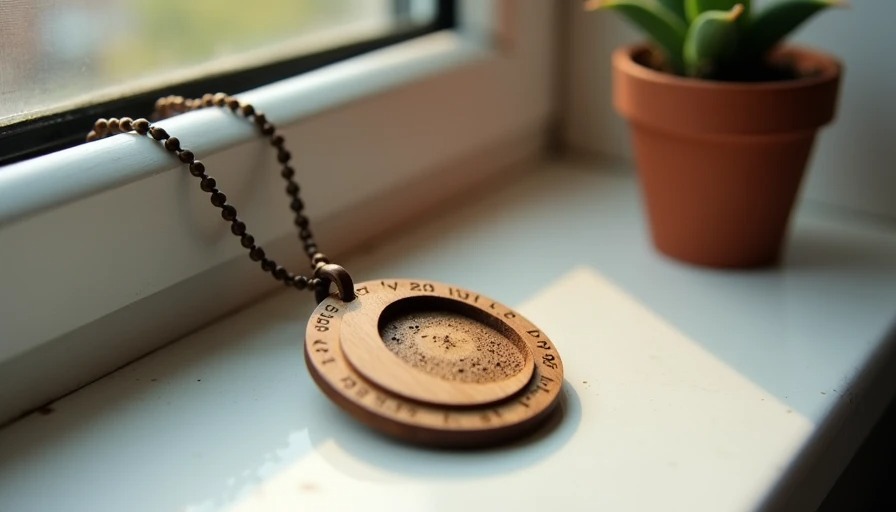 A moon phase pendant on a windowsill beside a succulent in warm morning light