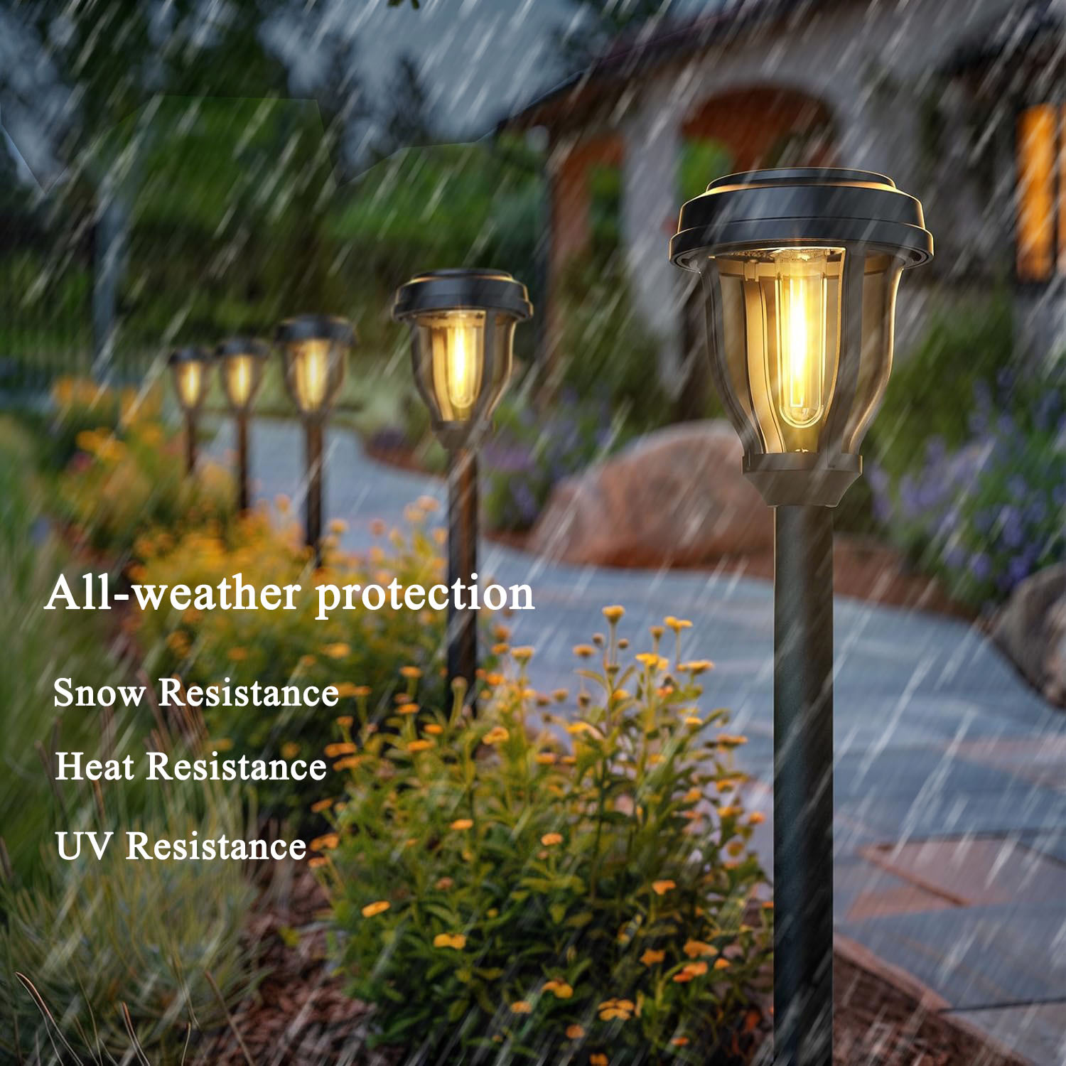 Solar Lights Outdoor Waterproof 12 Pack LED Solar Garden Lights Outdoor Decorations Decor for Yard, Patio, Landscape, Planter, Walkway,Driveway