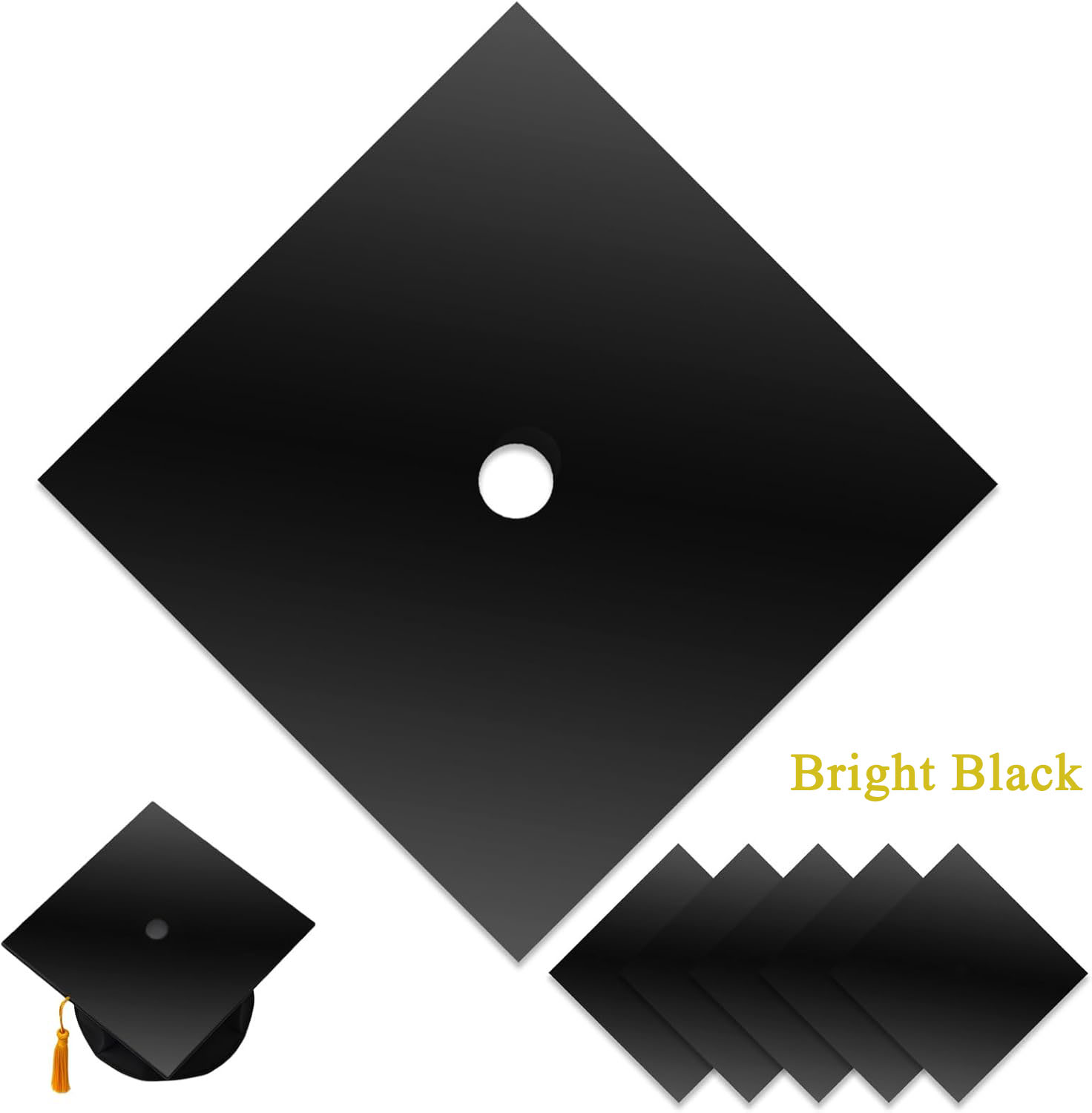 5 Pieces Glitter Cardstock Premium Construction Paper  Graduation Caps Decorations 2025 Congrats Grad Crafts Card Paper Scrapbook Supplies