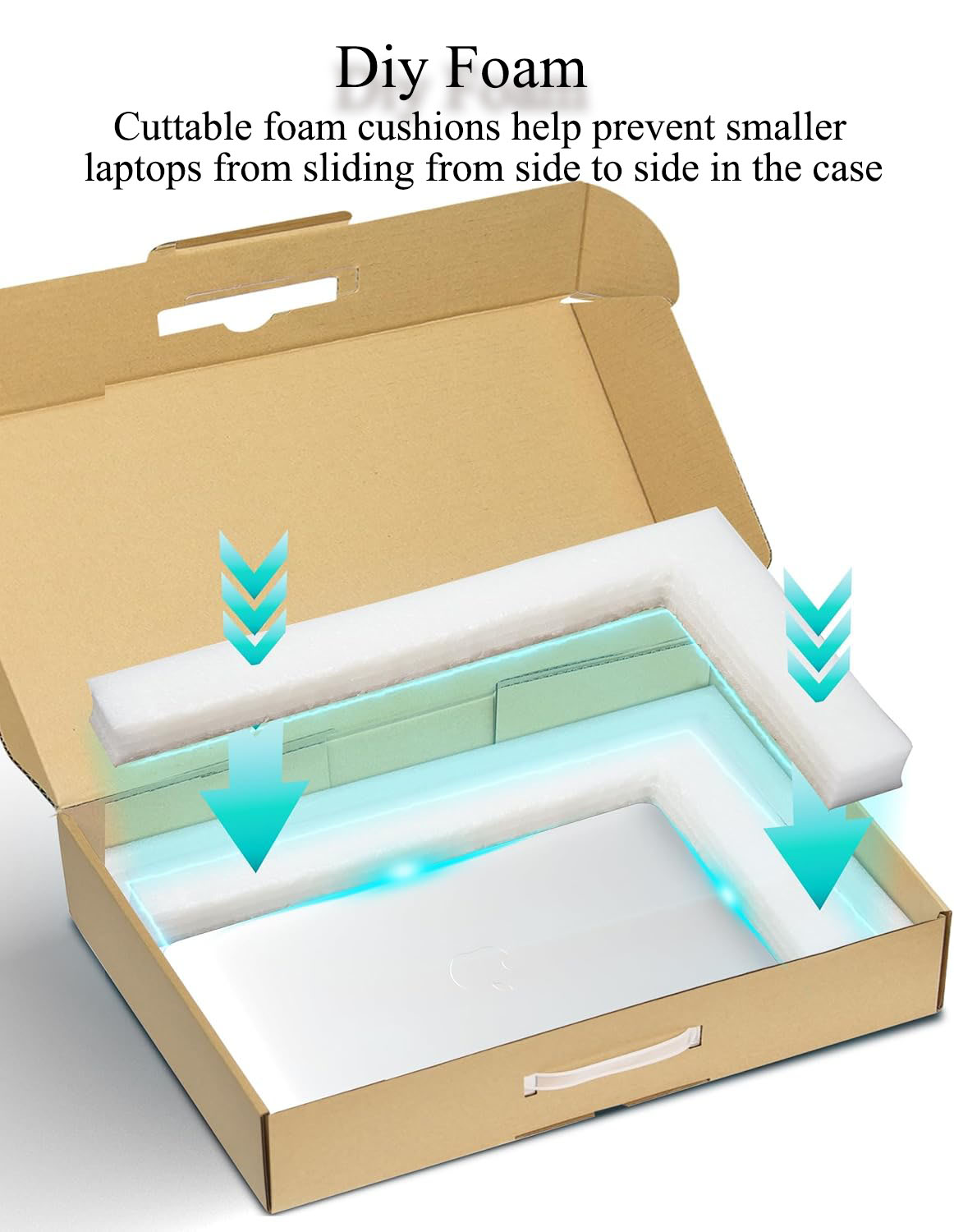 Laptop Shipping Box with Protection Foam for up to 17 Inches Notebook Cardboard Laptop Box for Shipping Secure Mailing Boxes Eco-Friendly 