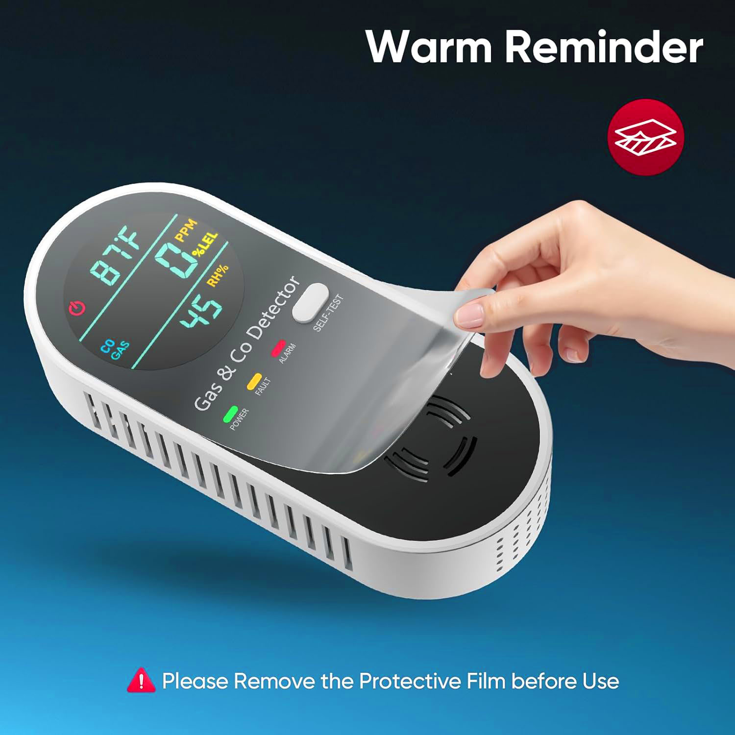 2025 4-in-1 Upgraded Detector Natural Gas Leak Detector Carbon Monoxide Detector Temperature Sensor Humidity Sensor For Home and RV