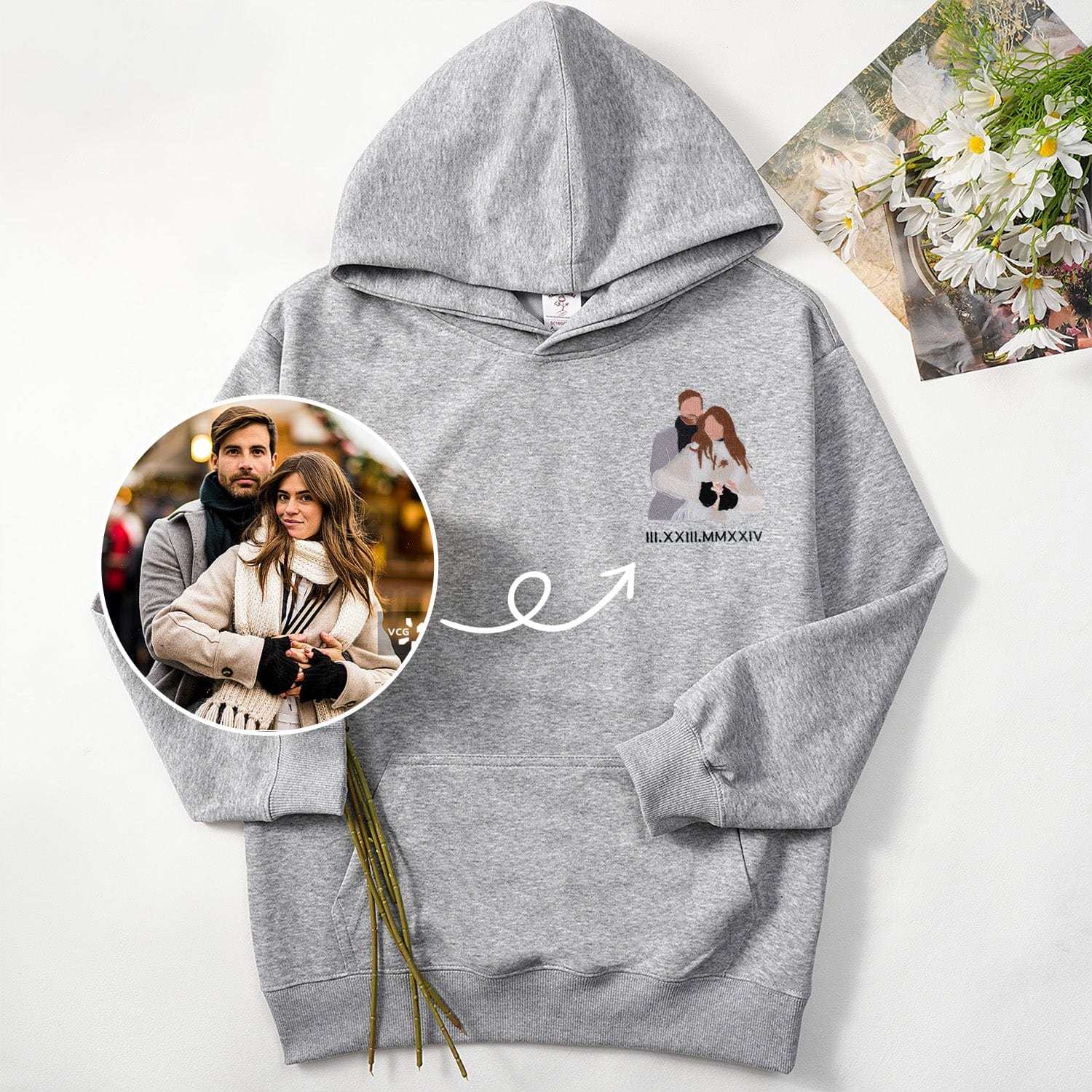 Timeless Threads - Custom Photo & Roman Numeral Embroidered Apparel