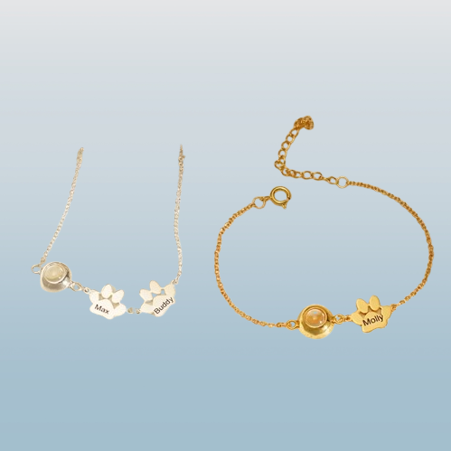 Pet Name Photo Projection Bracelet: A Heartfelt Gift for Pet - Loving Moms